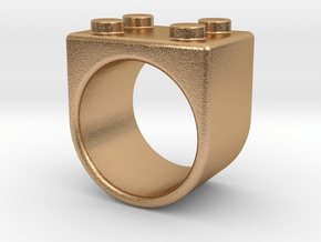 2 square ring s9.5 in Natural Bronze: 9.5 / 60.25