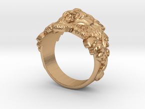 Angry Tiger animal ring in Natural Bronze: 10 / 61.5