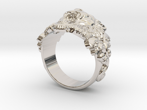 Angry Tiger animal ring in Platinum: 7.5 / 55.5