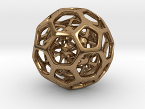 Little Hedron in Natural Brass