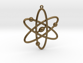 Atom Keychain or Pendant in Natural Bronze