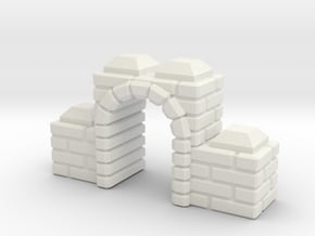 Straight_Brick_Gate in White Natural Versatile Plastic