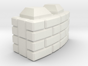 Rounded_Brick in White Natural Versatile Plastic