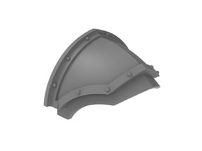 Mini Knight - Templar Shoulder Pad in Tan Fine Detail Plastic
