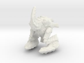 Flame Alien in White Natural Versatile Plastic