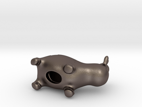 Betsy - the employer brand cow (50mm) in Polished Bronzed Silver Steel