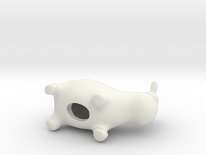 Betsy - the employer brand cow (50mm) in White Natural Versatile Plastic