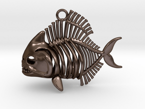 Piranha Pendant in Polished Bronze Steel