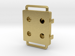 Blister Device End Cap (4 Chamber Version) in Natural Brass