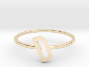 Letter D Ring in 14K Yellow Gold: 7 / 54