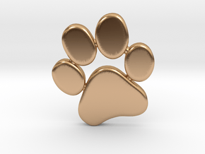 PawPrint Pendant in Polished Bronze