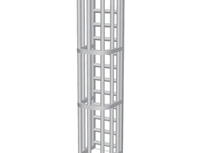 Ladder Cage 3-Section in Tan Fine Detail Plastic