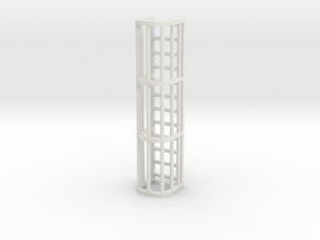 Ladder Cage 3-Section in White Natural Versatile Plastic