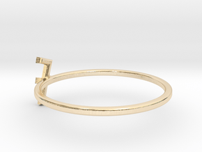 Letter F Ring in 14K Yellow Gold: 7 / 54
