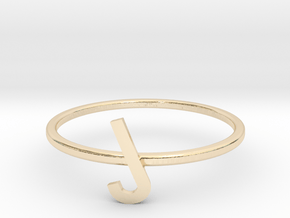 Letter J Ring in 14K Yellow Gold: 7 / 54