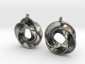 Intersecting-Mobius 1 in Polished Silver