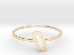 Letter O Ring in 14K Yellow Gold: 7 / 54