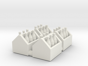 Soda bottles crate 01. 1:24 Scale in White Natural Versatile Plastic