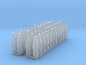 Soda bottles 01. 1:24 Scale  in Tan Fine Detail Plastic