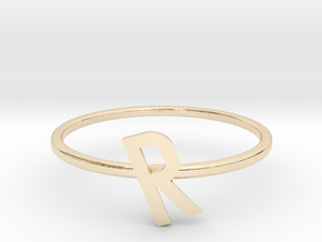 Letter R Ring in 14K Yellow Gold: 7 / 54