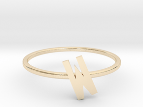 Letter W Ring in 14K Yellow Gold: 7 / 54