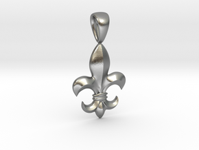 Fleur de Lys in Natural Silver