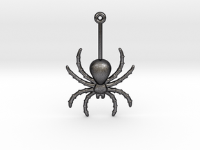 Spider Earring in Polished and Bronzed Black Steel