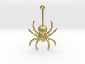 Spider Earring in Natural Brass
