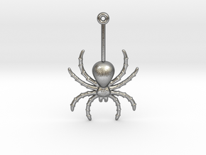 Spider Earring in Natural Silver