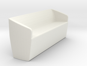 1/12 Scale Livingroom Sofa in White Natural Versatile Plastic
