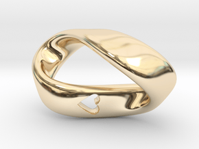 Mobius Heart D1 in 14K Yellow Gold
