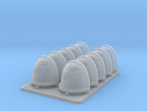The Legions Of Michael V2 Crusader Shoulder Pads in Smooth Fine Detail Plastic