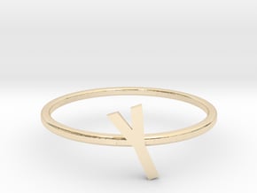 Letter Y Ring in 14K Yellow Gold: 7 / 54