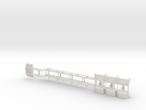 1/64th Hazardous Materials container trailer in White Natural Versatile Plastic