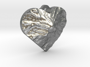 Rainier Heart in Natural Silver