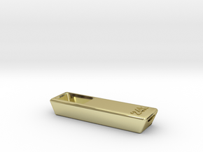 Solid Gold Bar Pipe - Tobacco Herb Smoking Pipe in 18k Gold