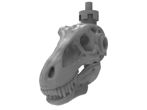 Mini Knight - Dino Skull Head in Tan Fine Detail Plastic