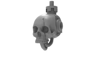 Mini Knight - Skull Head in Tan Fine Detail Plastic