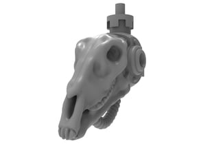 Mini Knight - Horse Skull Head in Tan Fine Detail Plastic