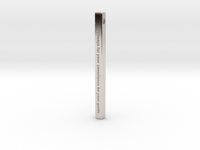Vertical Bar Customized Pendant "Always Let Your" in Platinum