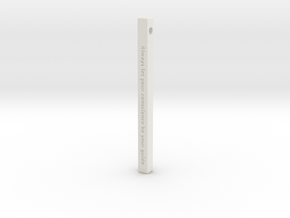 Vertical Bar Customized Pendant "Always Let Your" in White Natural Versatile Plastic