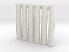 Expandable Barrel Lap (6 Pack) in White Natural Versatile Plastic