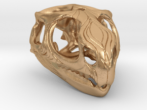 Tuatara Skull Pendant in Natural Bronze