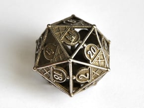 D20 Balanced - Ice Cream in Polished Bronzed-Silver Steel