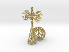 Organic Tree Kendama in Natural Brass
