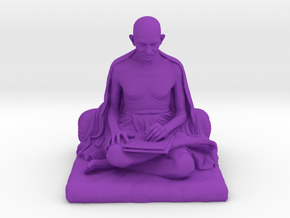 Gandhi with letter in Purple Processed Versatile Plastic: Medium