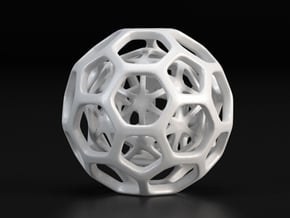 Little Hedron in White Processed Versatile Plastic