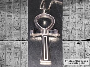 Ankh Cross Pendant in Polished Silver