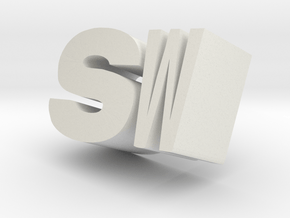 SW logo 3D in White Natural Versatile Plastic