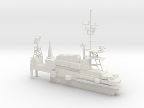 1/538 Scale USS Midway CV-41 Island in White Natural Versatile Plastic